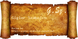 Gigler Szabolcs névjegykártya